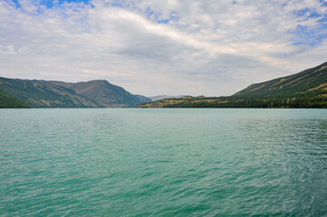 Scenery of Kanas Lake and Moon Bay in Xinjiang, China