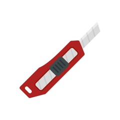 Cutter sharp icon flat isolated vector