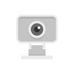Web camera icon flat isolated vector