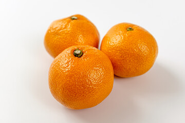 tangerine on a white background