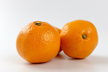tangerine on a white background