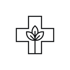 Organic medicine, medical pharmacy icon design vector illustration