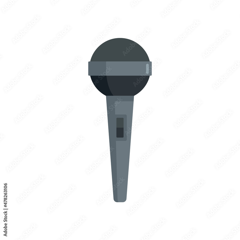 Sticker Speaker microphone icon flat isolated vector