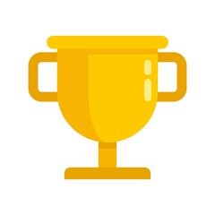 Product manager gold cup icon flat isolated vector