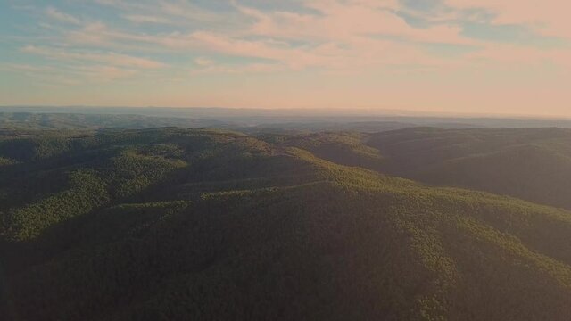 Amazing mountains by the sunset.