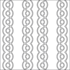  Vector ethnic pattern with symmetrical elements . Repeating geometric tiles from striped elements.Monochrome texture.Black and white pattern for wallpapers and backgrounds.