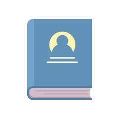 Sociology old book icon flat isolated vector