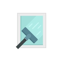 Window cleaning icon flat isolated vector