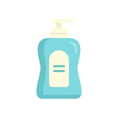 Cleaning dispenser soap icon flat isolated vector