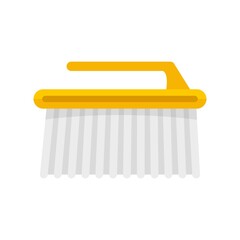 Cleaning surface brush icon flat isolated vector