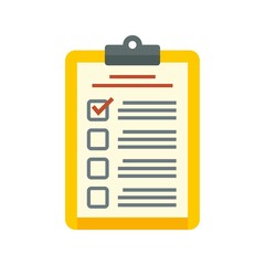 Realtor clipboard icon flat isolated vector