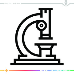 Line icon for laboratory experiments illustrations with editable strokes. This vector graphic has customizable stroke width.