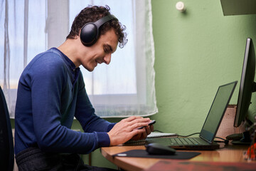 Software developer working from home