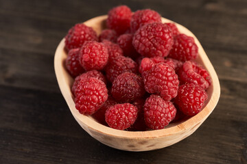 Bowl of raspberries