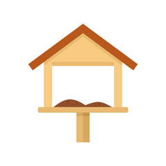 Park bird feeders icon flat isolated vector