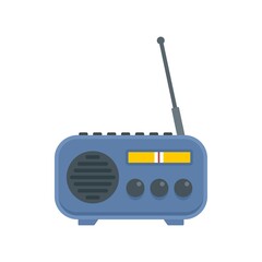 Fototapeta premium House radio icon flat isolated vector