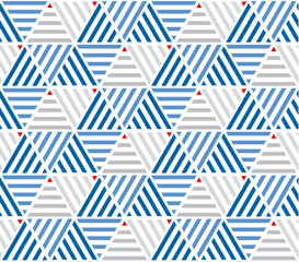 marine color stripes seamless pattern. vector illustration of mosaic repeatable ornament