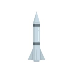 Missile icon flat isolated vector