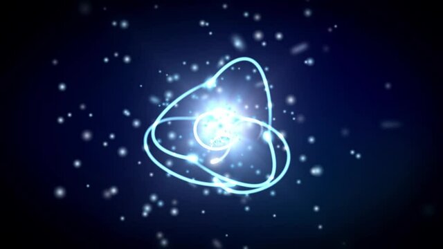 Atom with electrons loading energy