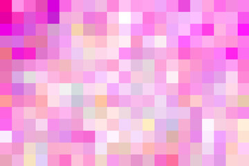 Digital pixel mosaic in pink and magenta tones