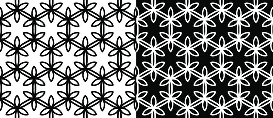 Decorative vector seamless pattern with ornamental shapes, arabesque background design.