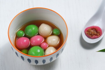  Tang Yuan sweet dumpling ball is a traditional Chinese sweet dessert for Mid-Autumn or Dongzhi...
