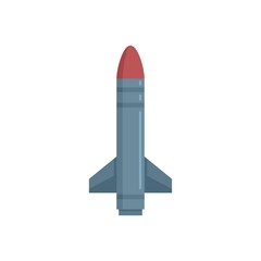 Missile fire icon flat isolated vector