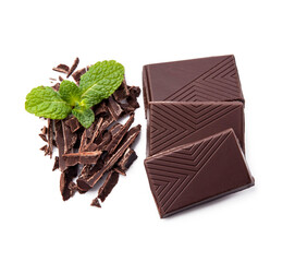 Dark chocolate with mint