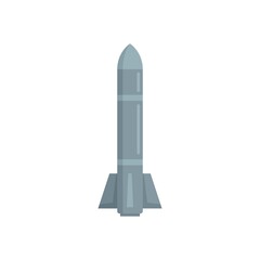 Missile nuke icon flat isolated vector