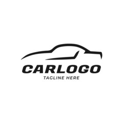 Car Logo Template Black and White