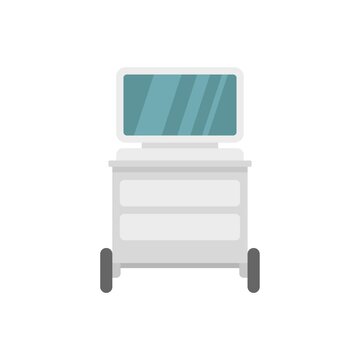 Pc monitor magnetic resonance imaging icon flat isolated vector