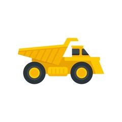 Tipper cargo icon flat isolated vector