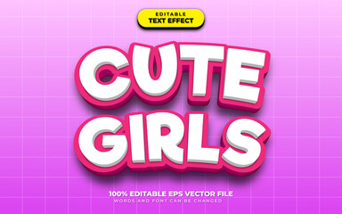 Cute Girls Text Effect Style © Mily Studio