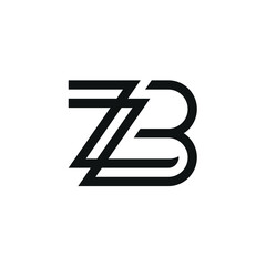 Initials ZB Vector Icon Simple, Logo Design Inspiration