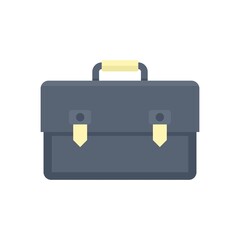 Estimator briefcase icon flat isolated vector