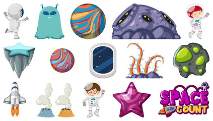 Set of isolated fantasy space objects