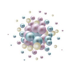 Splash of colored pearl pearls. Festive background. eps 10