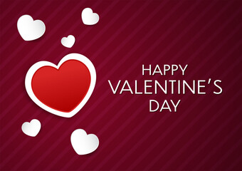 Valentine's day concept background. Vector illustration. Cute love banner or greeting card.