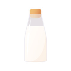 Milk bottle icon. Cartoon of food milk bottle vector icon for web design isolated on white background.