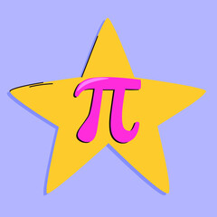 The number of Pi. International Pi Day. Mathematical constant, irrational number. 