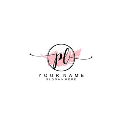 PL initial Luxury logo design collection