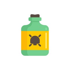 Biohazard icon flat isolated vector