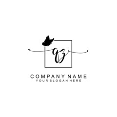 QZ initial Luxury logo design collection