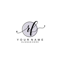 RF initial Luxury logo design collection
