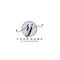 RJ initial Luxury logo design collection