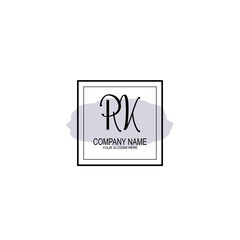 Letter RK minimalist wedding monogram vector