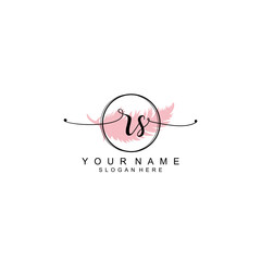 RS initial Luxury logo design collection