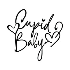 Valentines day typography. Romantic lettering hand-drawn style unique typography design element for greeting cards, T-shirts, mugs, decoration, prints, and posters design.