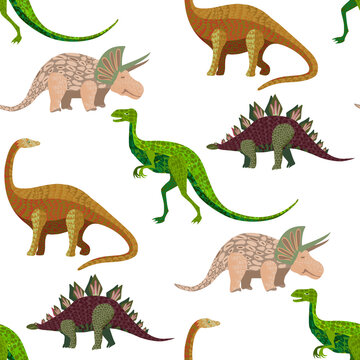 Dinosaurs Seamless Pattern	