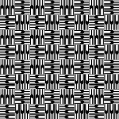 Vector seamless black and white geometric pattern.